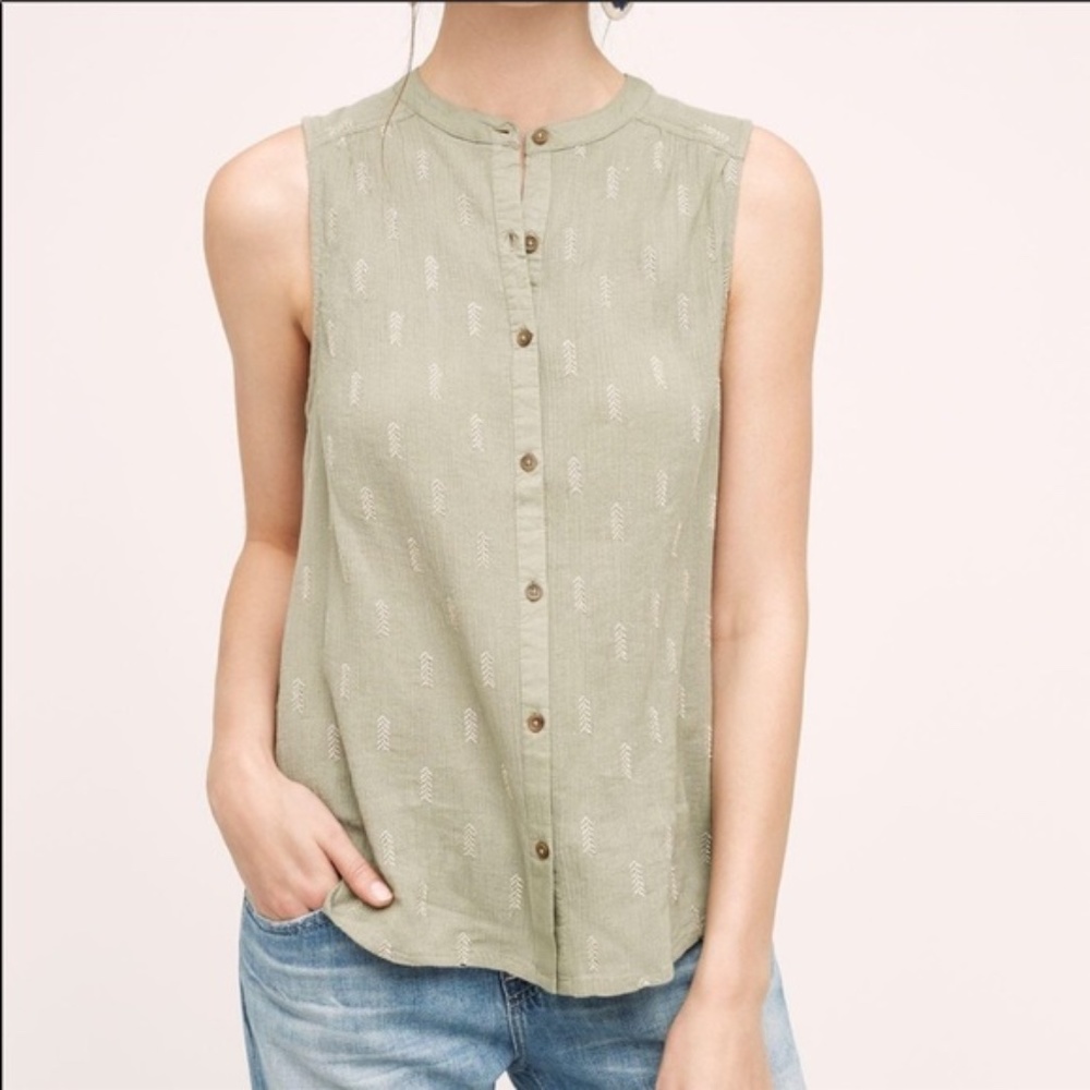 Anthro Vanessa Virginia Antalya Tank Top Arrows - Picture 4 of 4